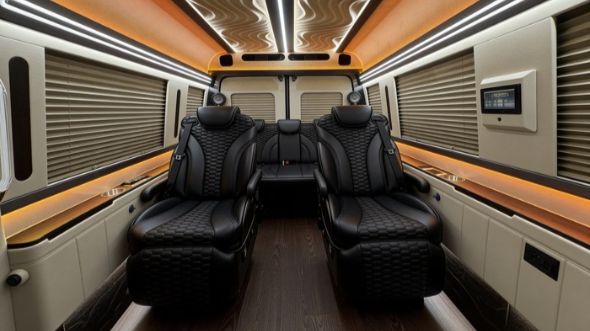 8 passenger sprinter van inside meridian