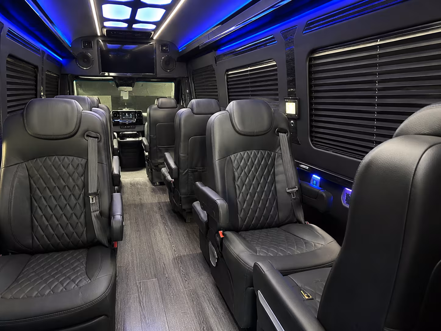 meridian 18 passenger sprinter van inside